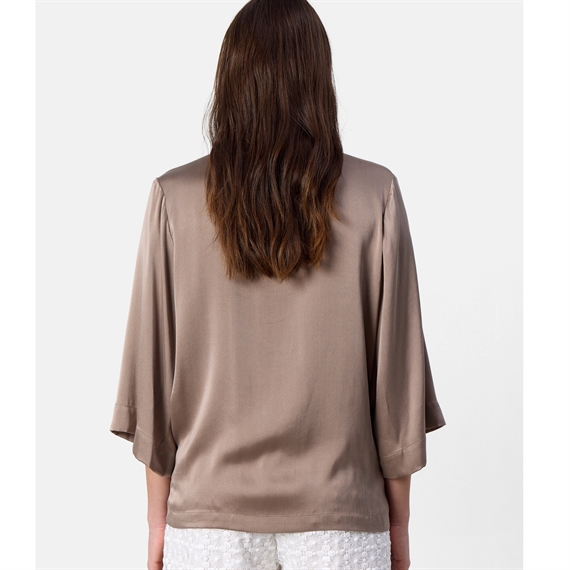 Levete Room LR-HERA 1 Bluse, Taupe Gray 